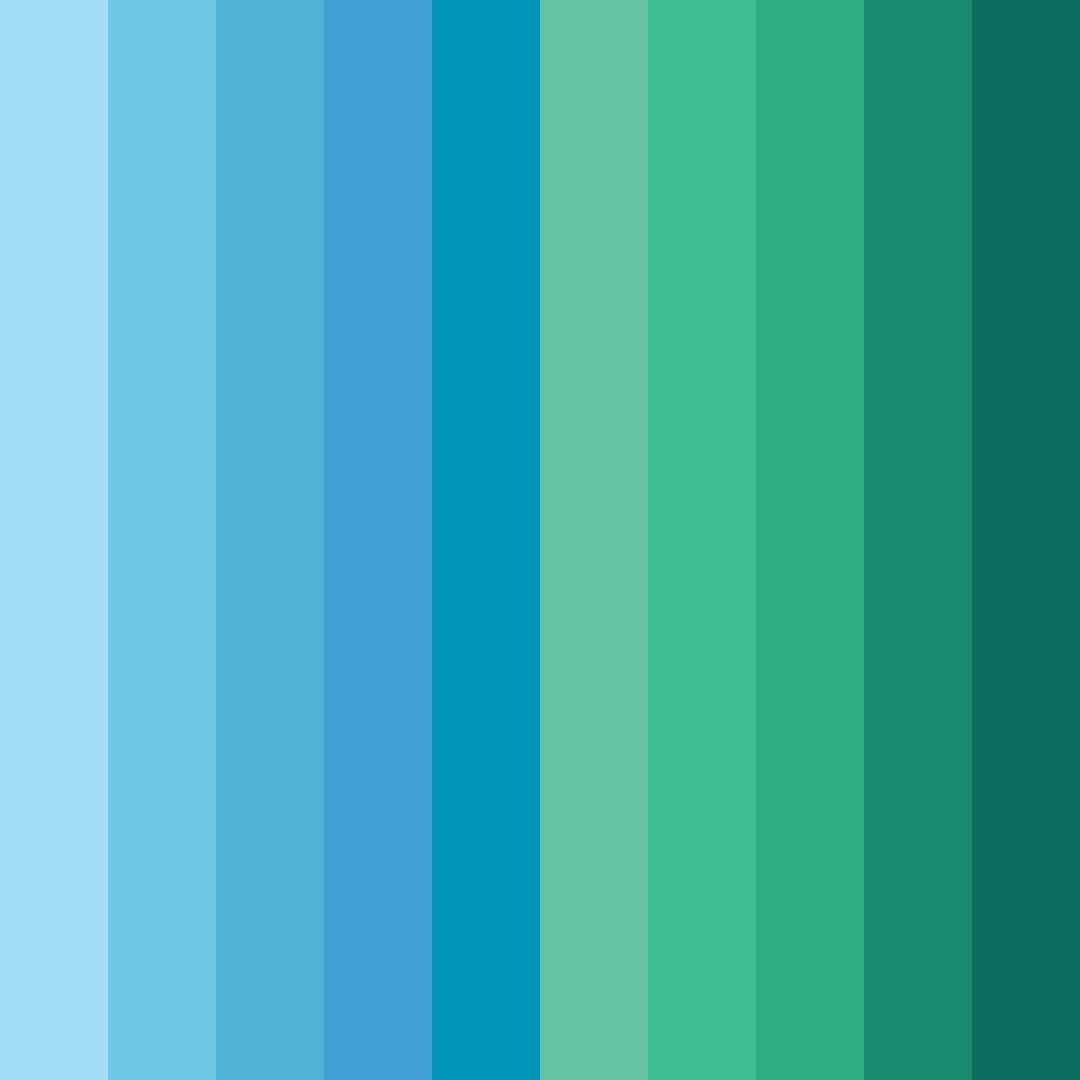 Download aqua serenity color palette PNG image (square)