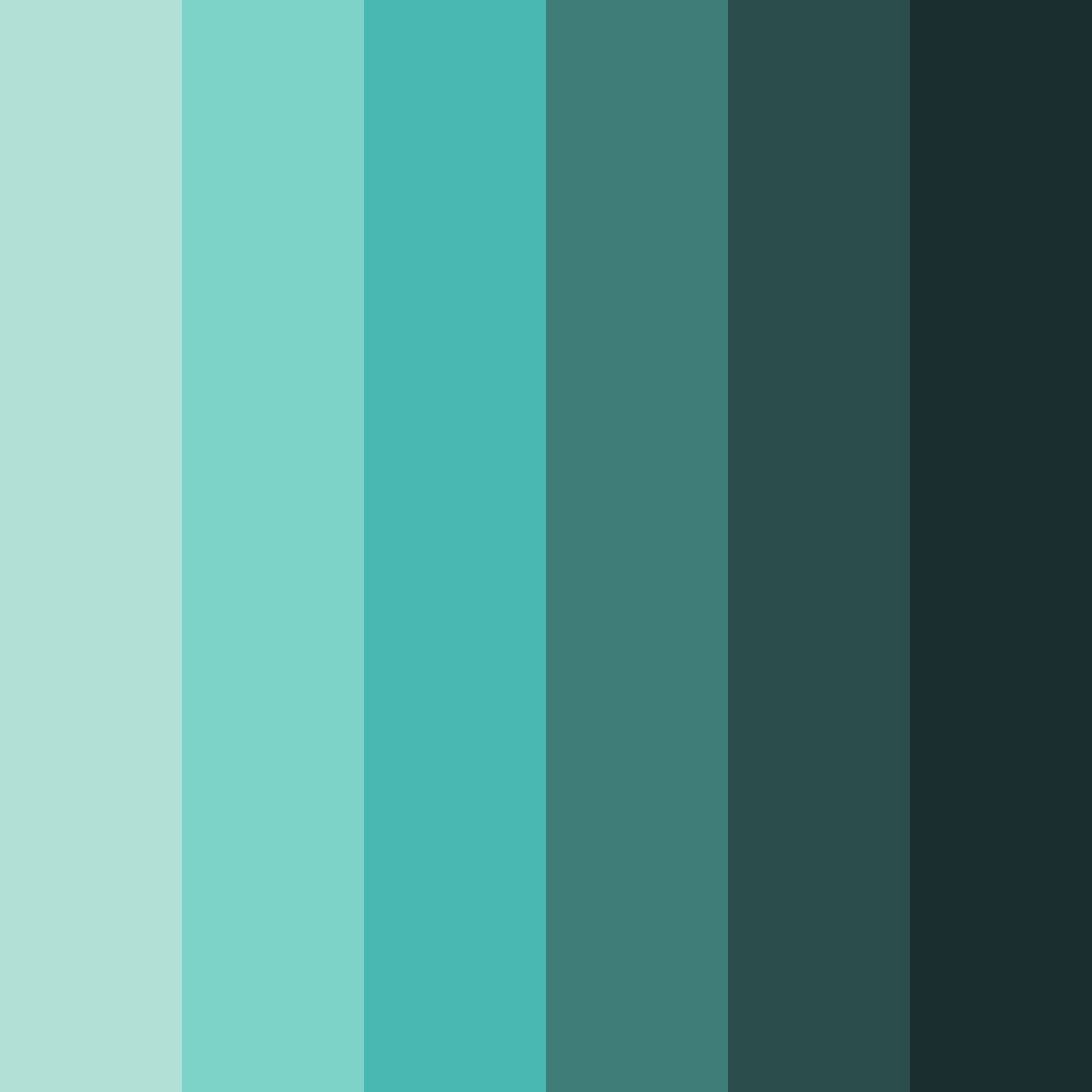 Download teal coast color palette PNG image (square)