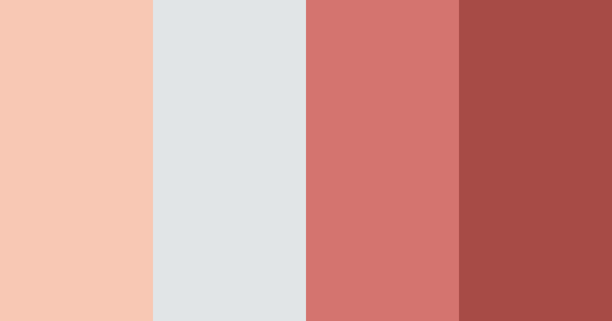 Download coral elegance color palette PNG image (landscape)