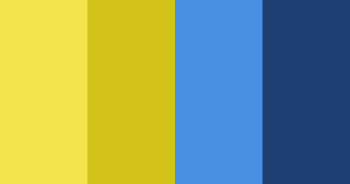 Download blue and yellow harmony color palette PNG image (landscape)