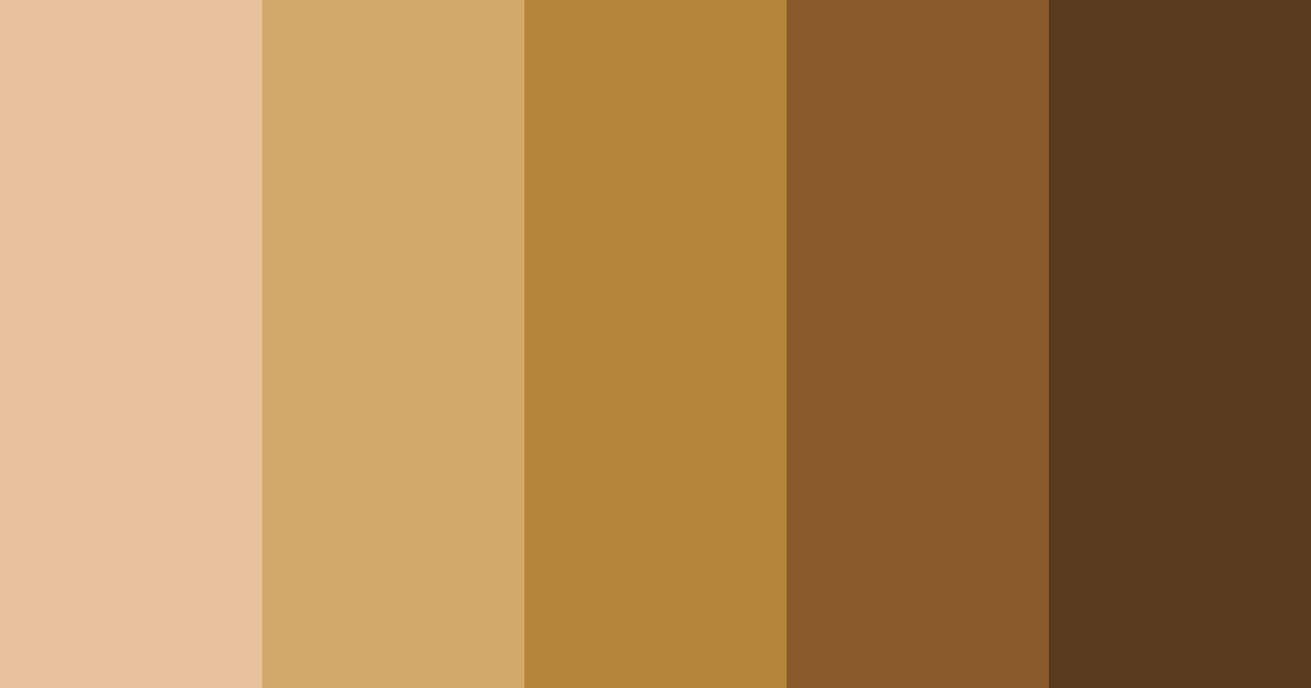 Download bronze shades color palette PNG image (landscape)