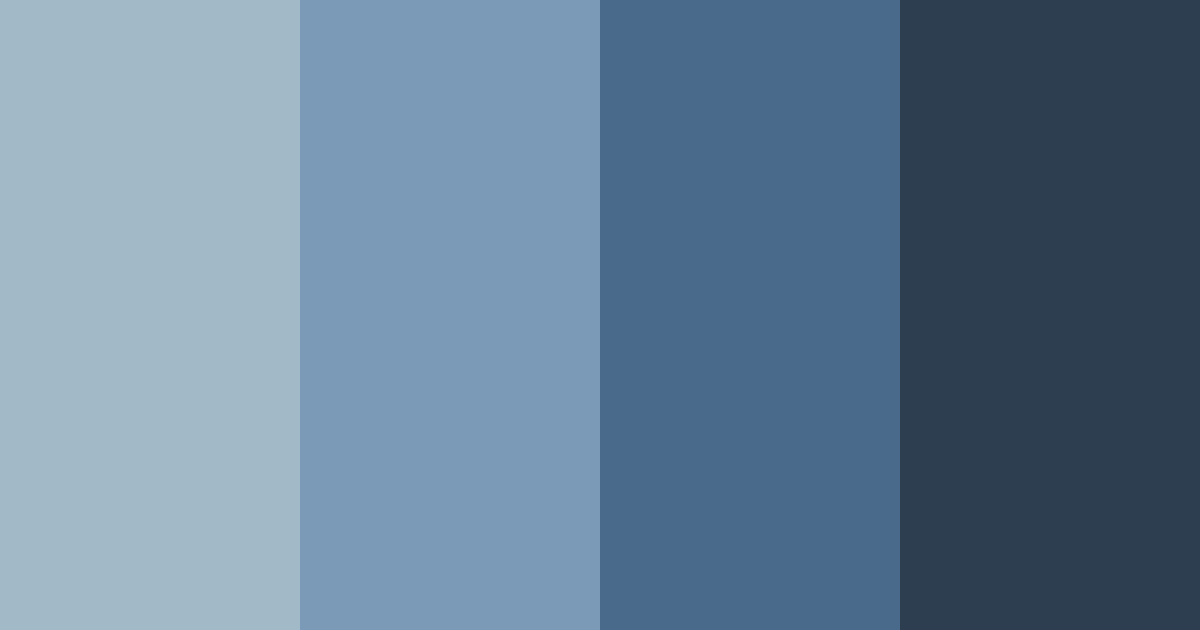 Download blue gray shades color palette PNG image (landscape)