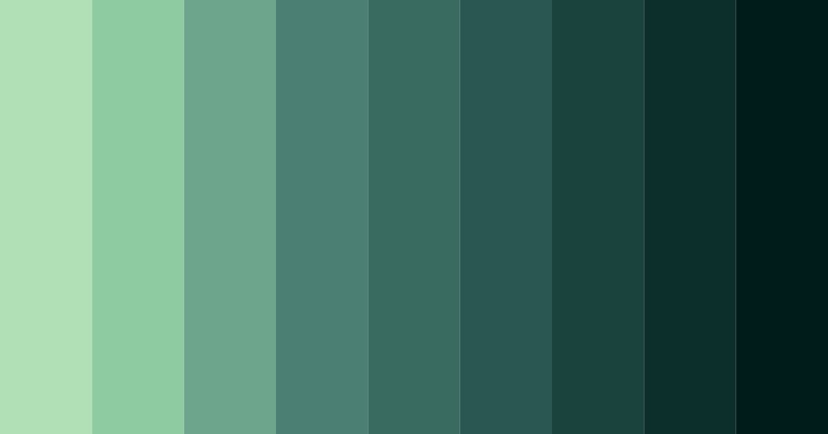 Download dark greens color palette PNG image (landscape)