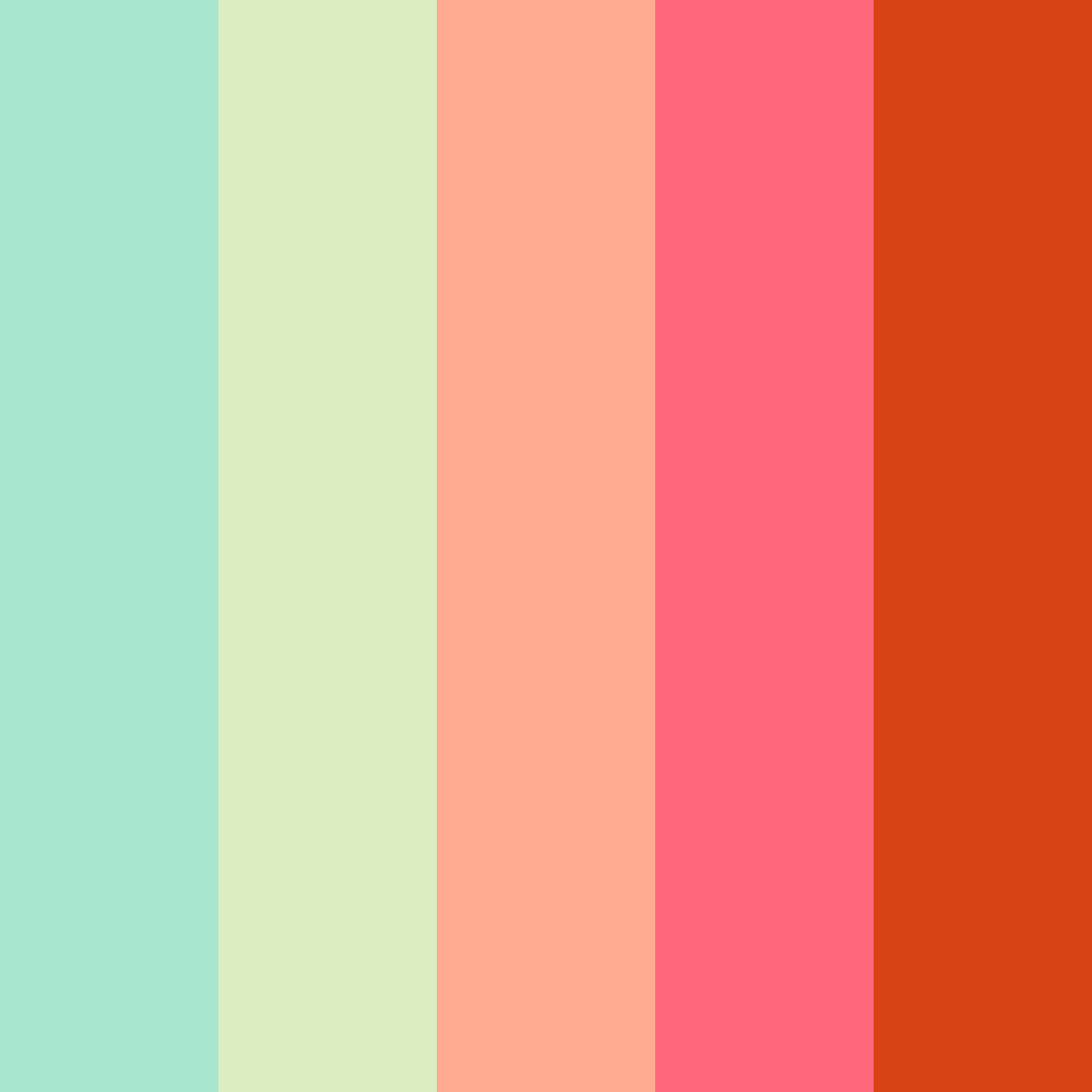 Download verdant harmony color palette PNG image (square)