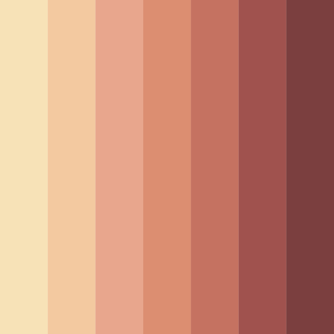Download warm brown color palette PNG image (square)
