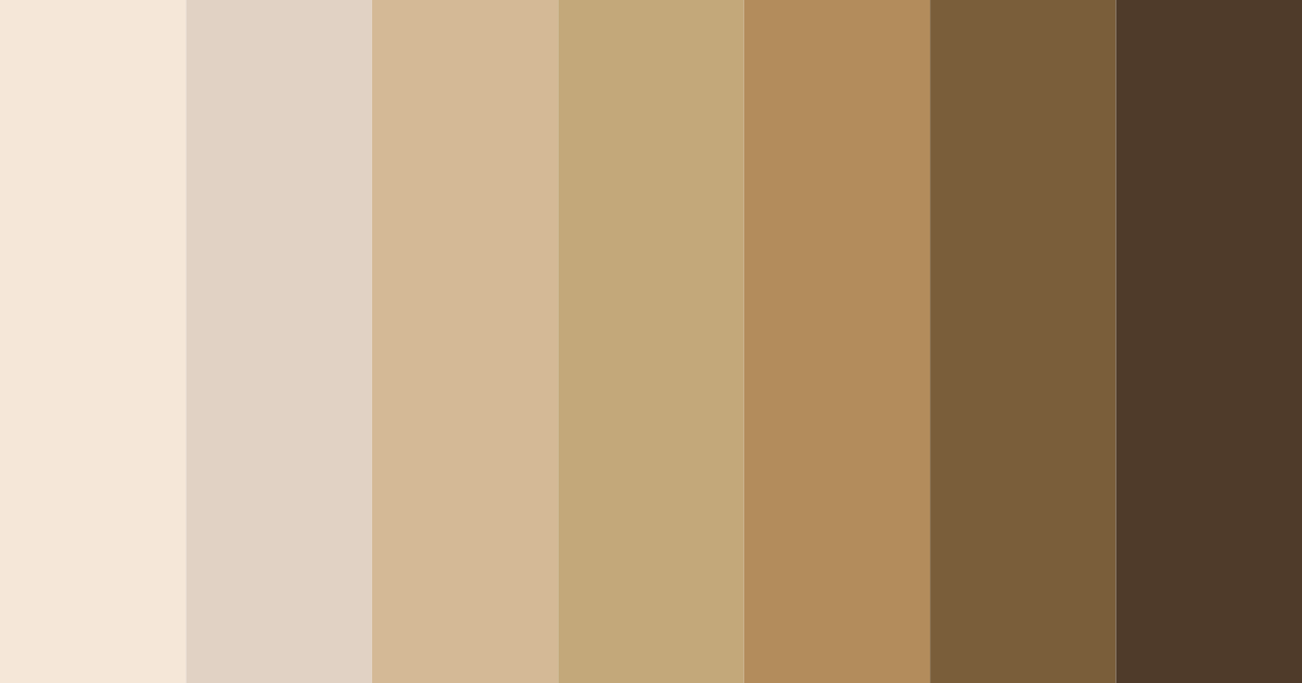 Download brown shades color palette PNG image (landscape)