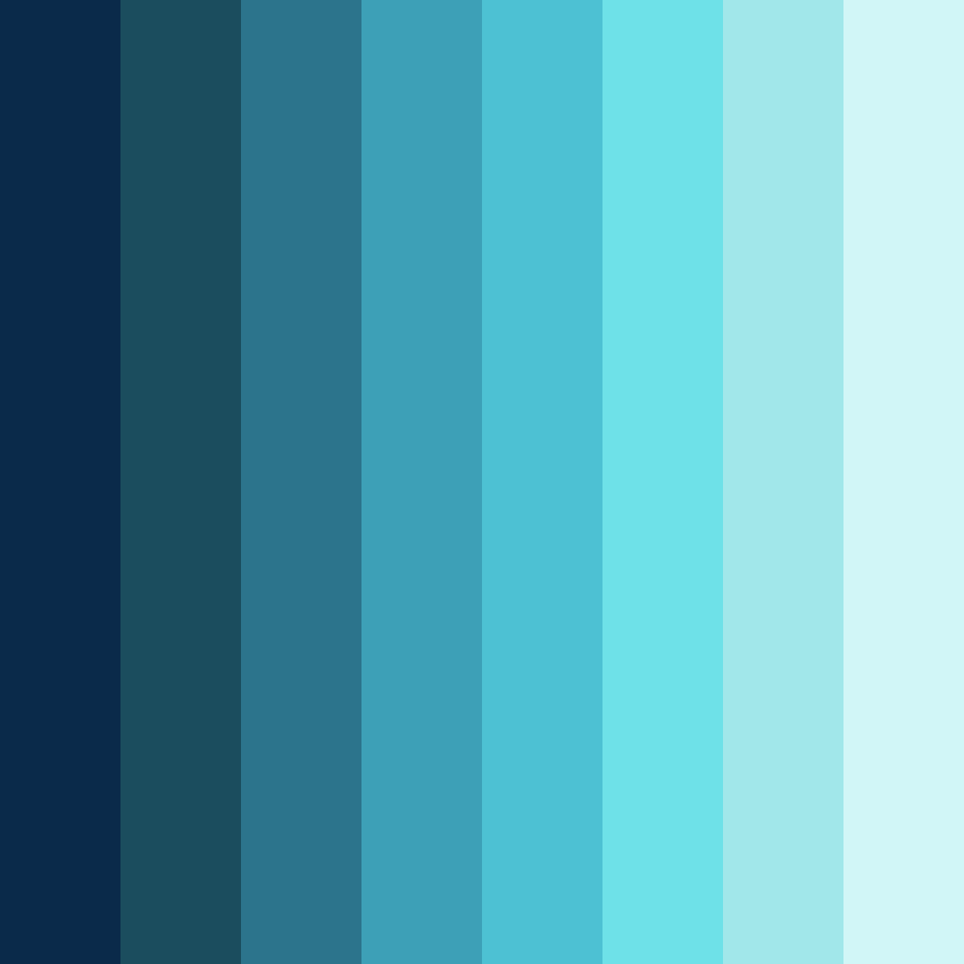 Download teal waters color palette PNG image (square)