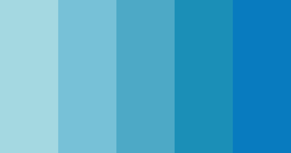 Download blue ocean color palette PNG image (landscape)