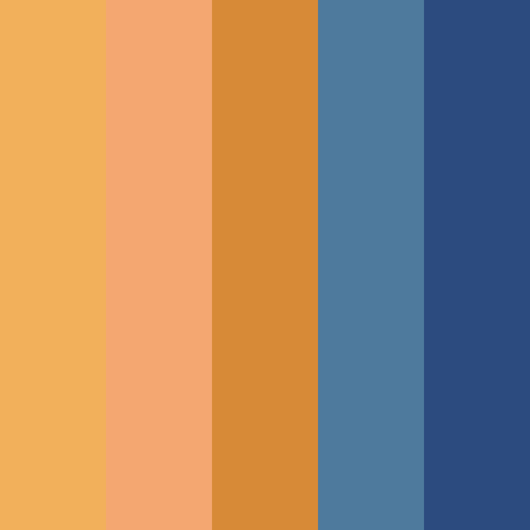 Download dusky sun and ocean color palette PNG image (square)