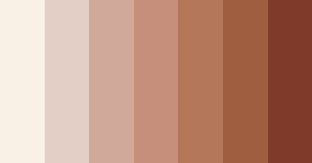Download shades of beige color palette PNG image (landscape)