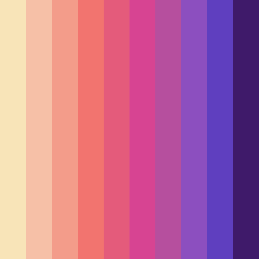Download pink multicolor color palette PNG image (square)