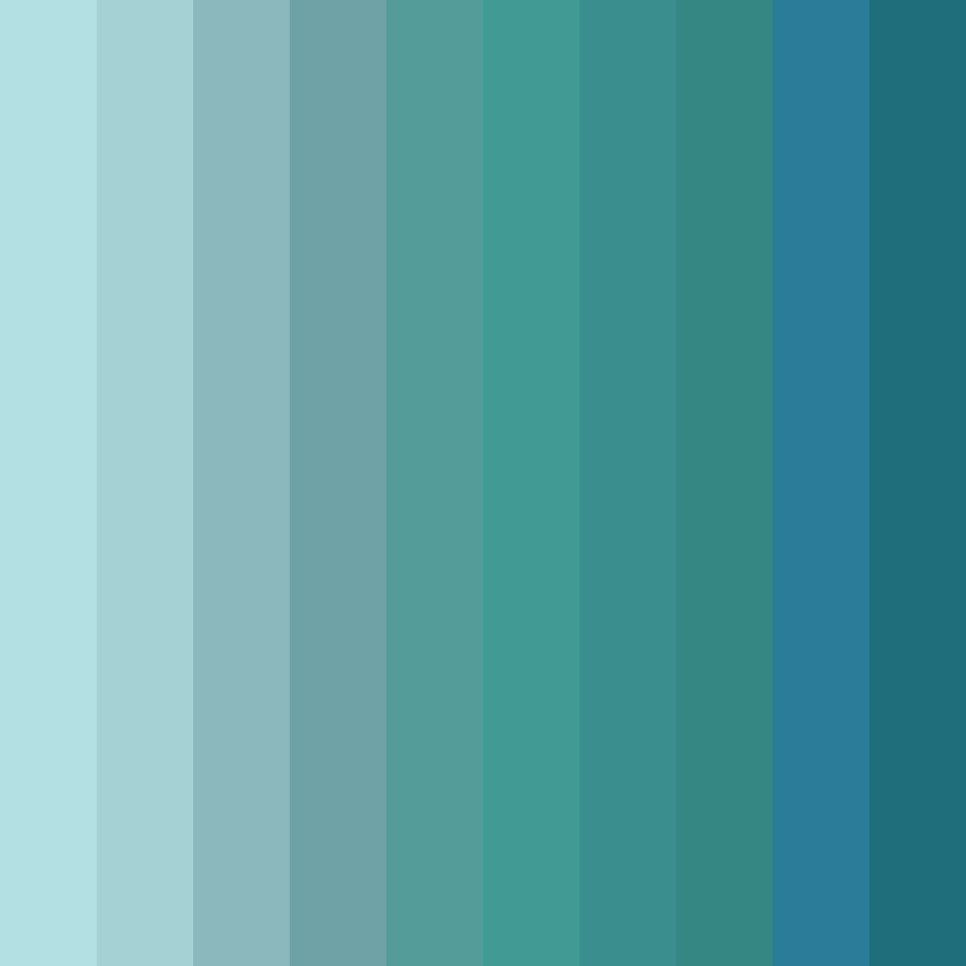 Download teal waters color palette PNG image (square)