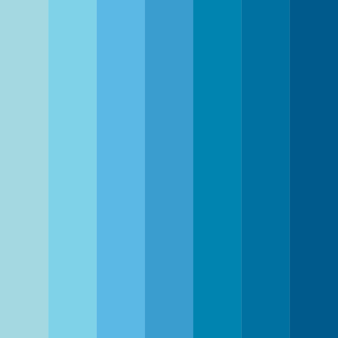 Download aqua sky blue color palette PNG image (square)