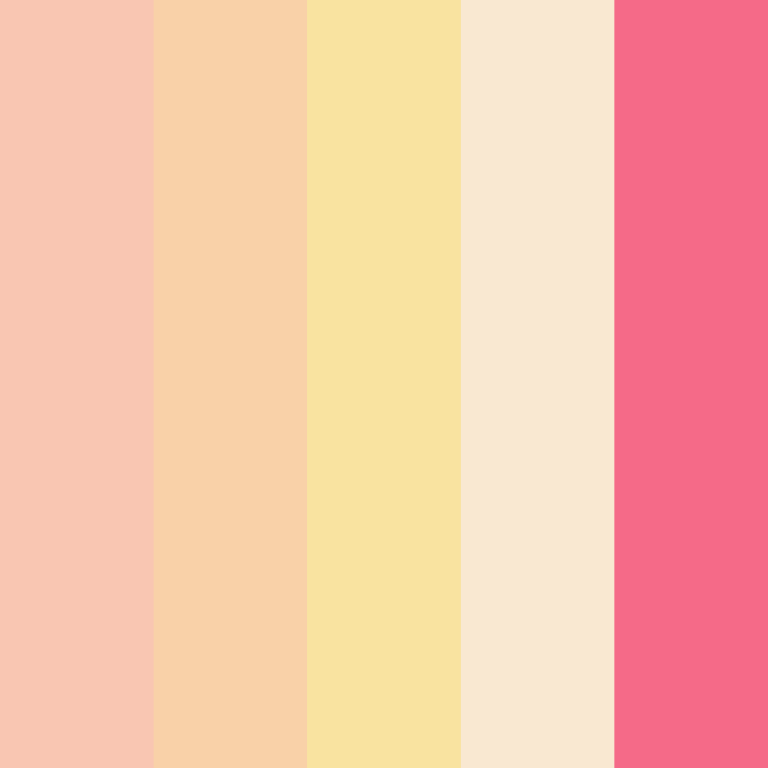 Download blush sunrise color palette PNG image (square)