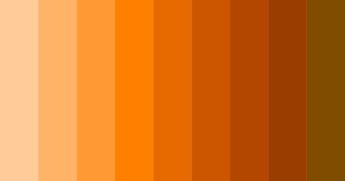 Download vibrant orange color palette PNG image (landscape)