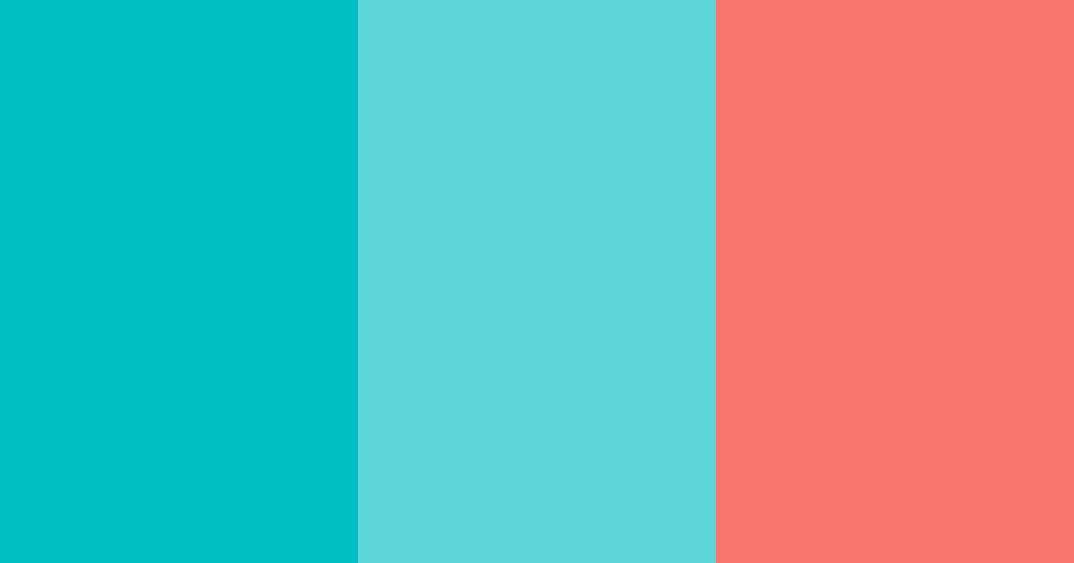 Download turquoise coral color palette PNG image (landscape)
