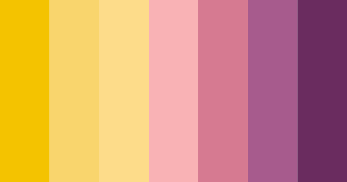 Download shades of yellow and pink color palette PNG image (landscape)
