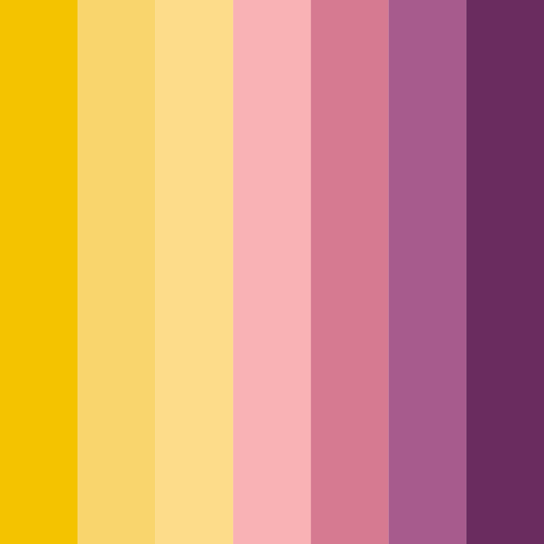 Download shades of yellow and pink color palette PNG image (square)