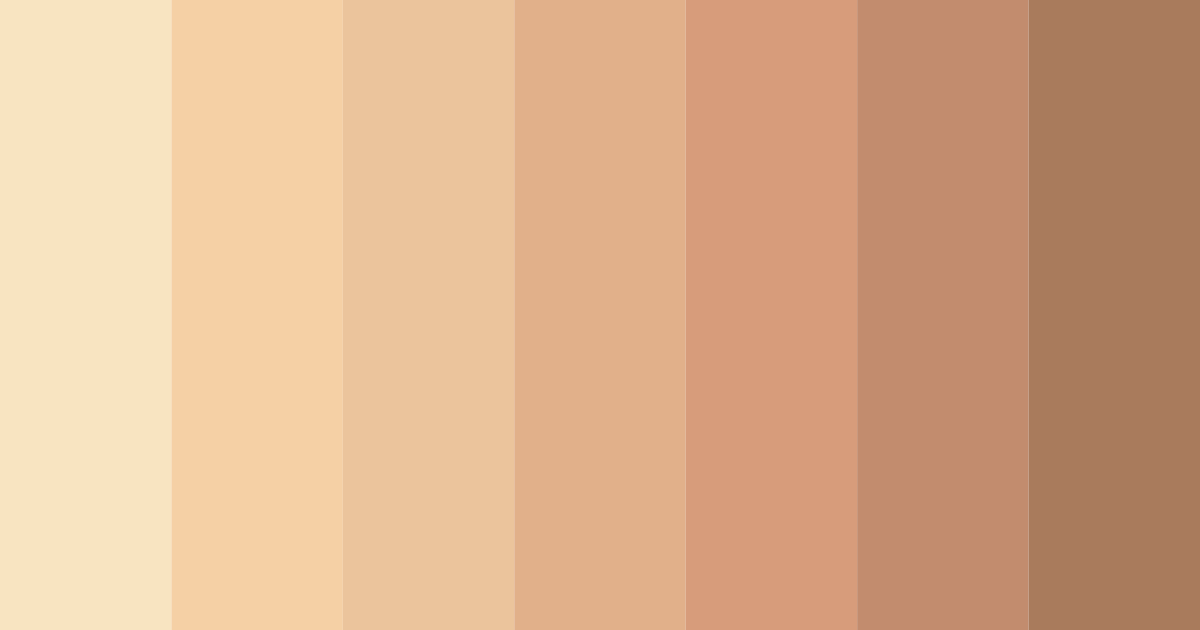 Download peachy shades color palette PNG image (landscape)