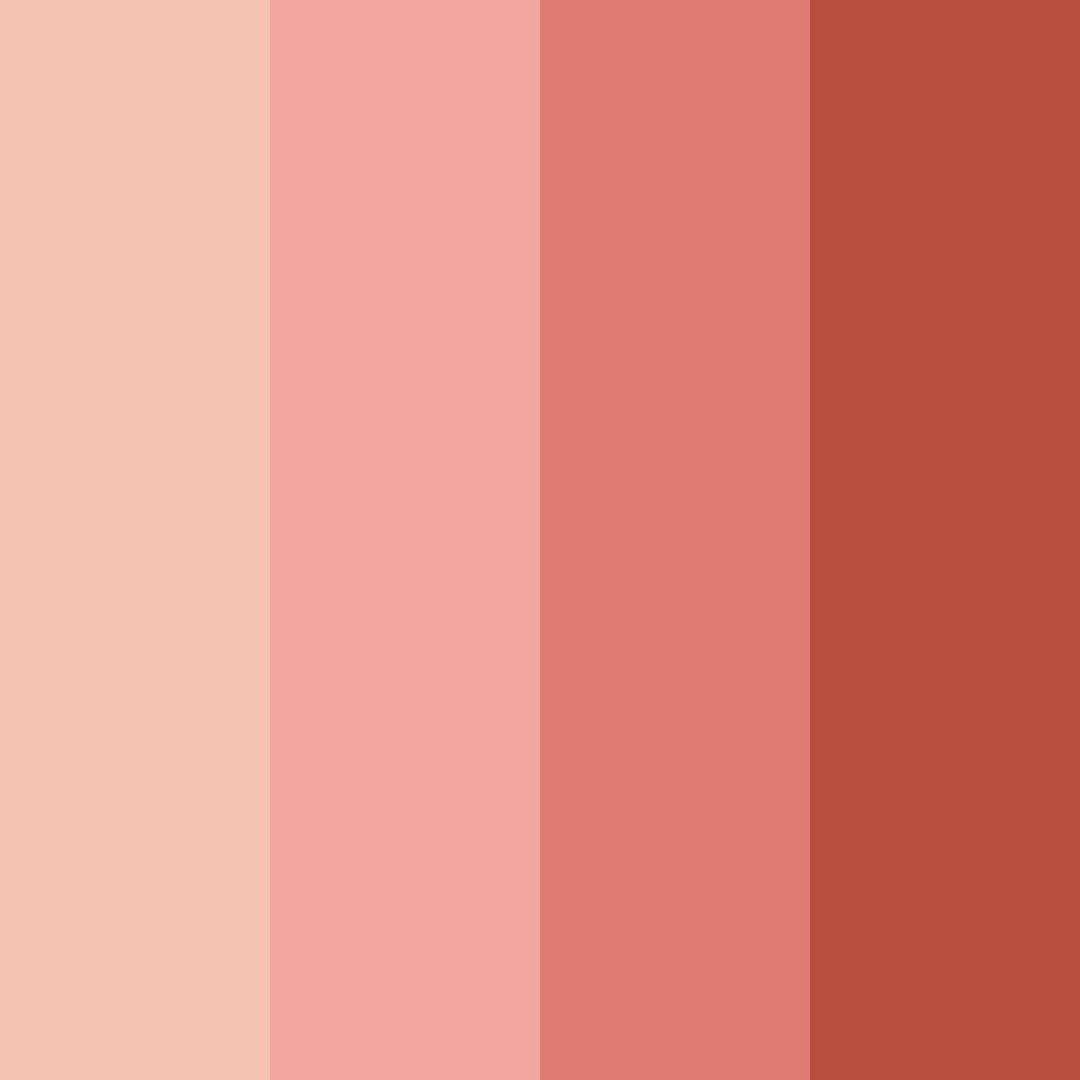 Download coral sunset harmony color palette PNG image (square)
