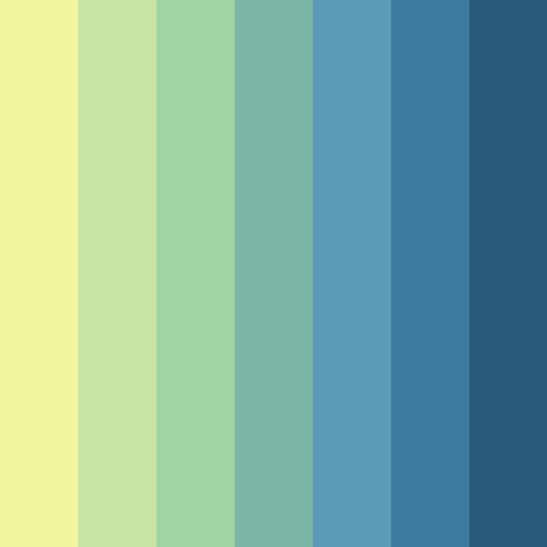 Download serenity in green blues color palette PNG image (square)