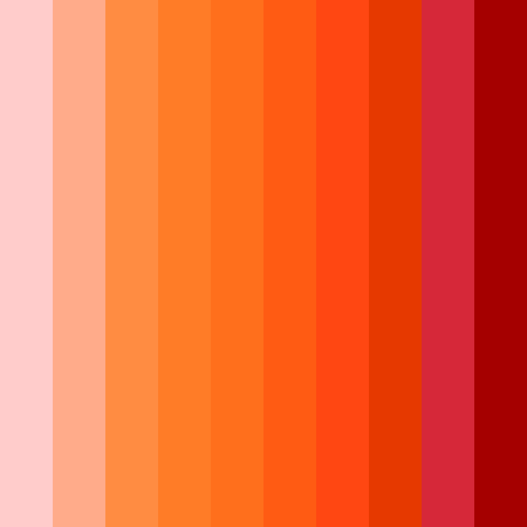 Download red-orange sunset color palette PNG image (square)