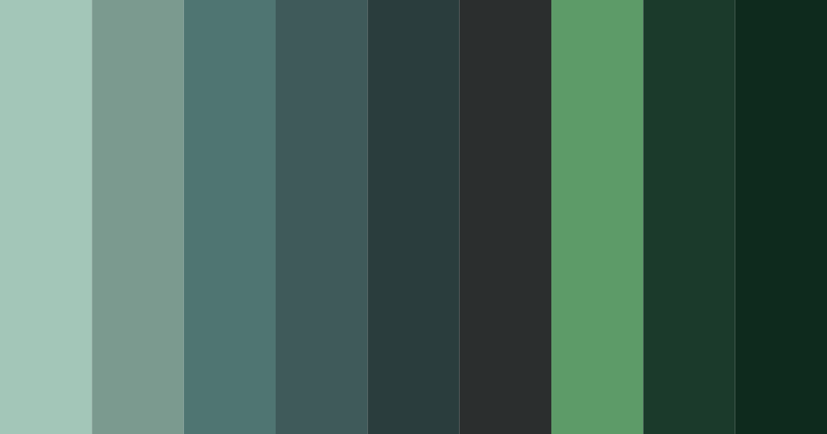 Download dark green gothic color palette PNG image (landscape)