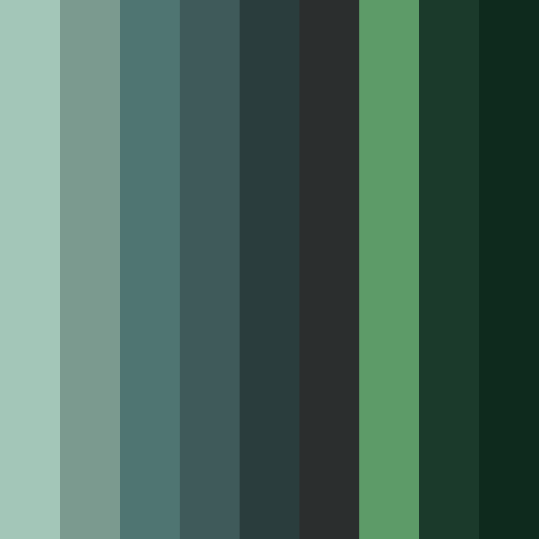 Download dark green gothic color palette PNG image (square)
