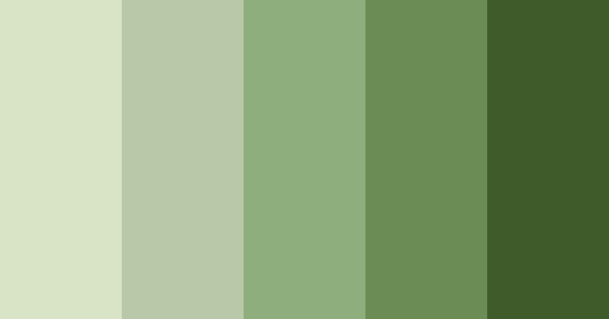 Download mossy green color palette PNG image (landscape)