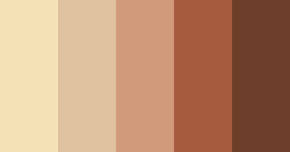 Download brown shades color palette PNG image (landscape)