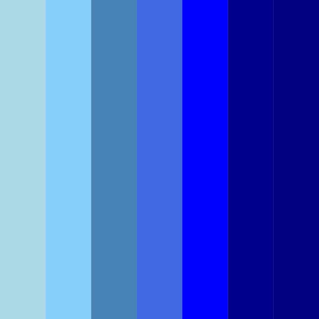 Download shades of royal blue color palette PNG image (square)