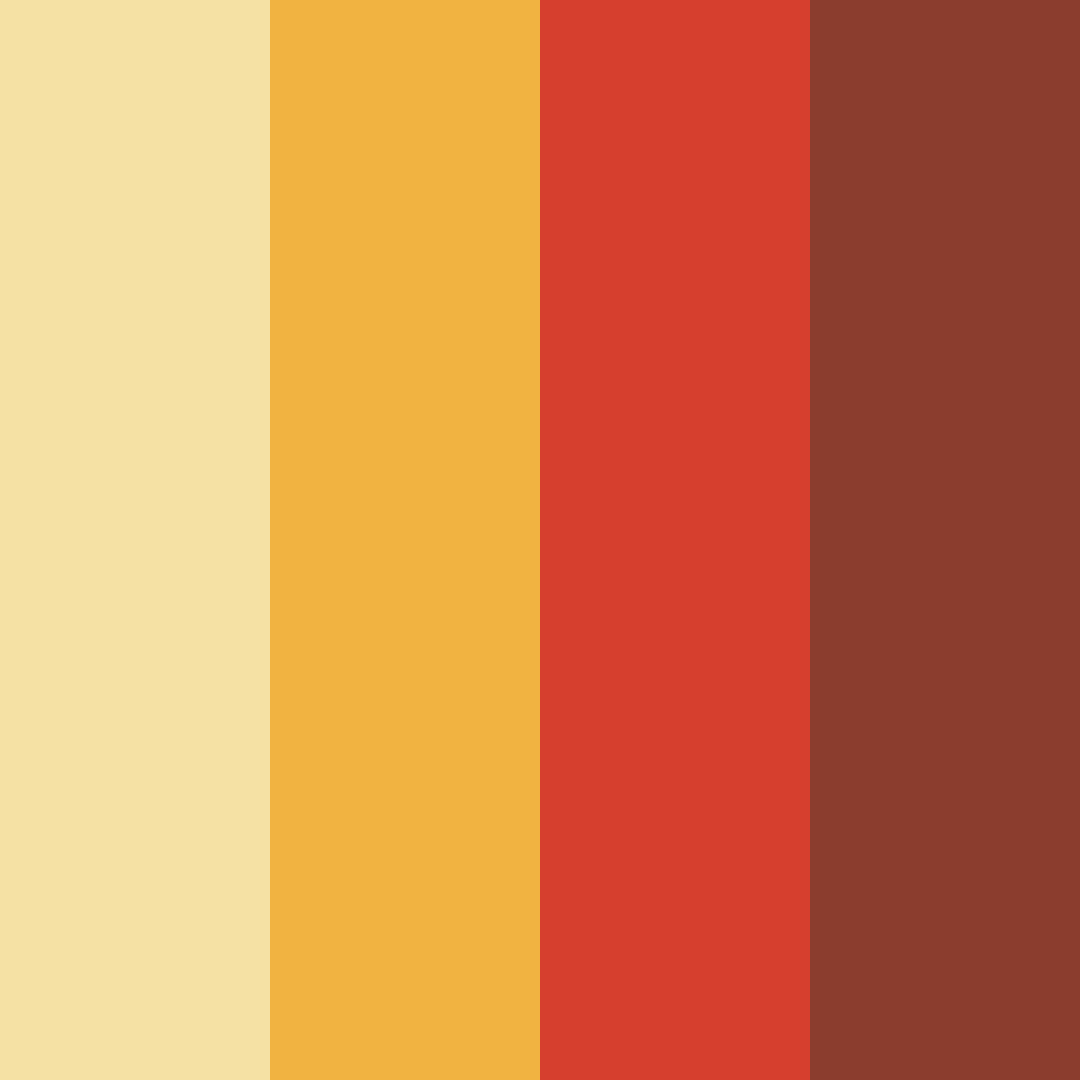Download autumnal harvest color palette PNG image (square)