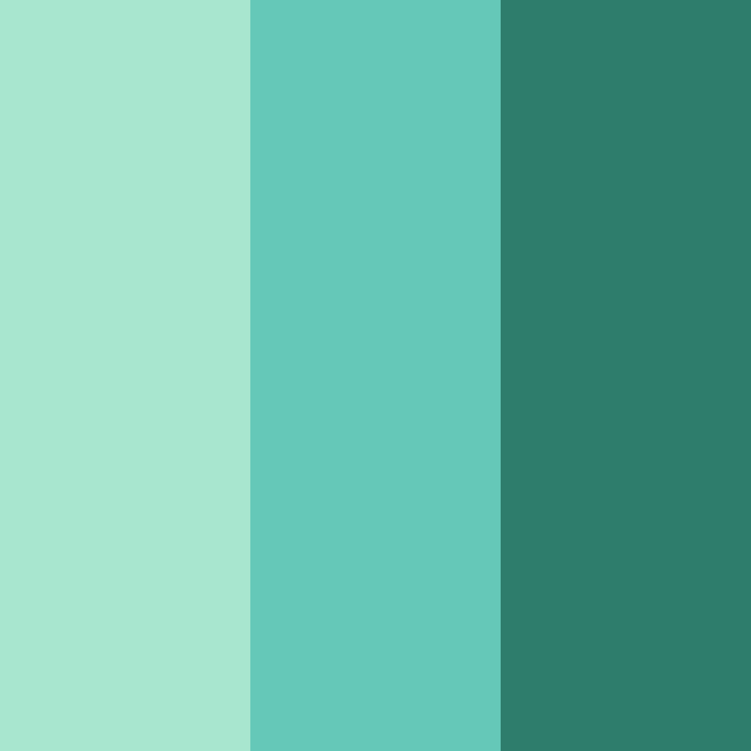 Download emerald tones color palette PNG image (square)