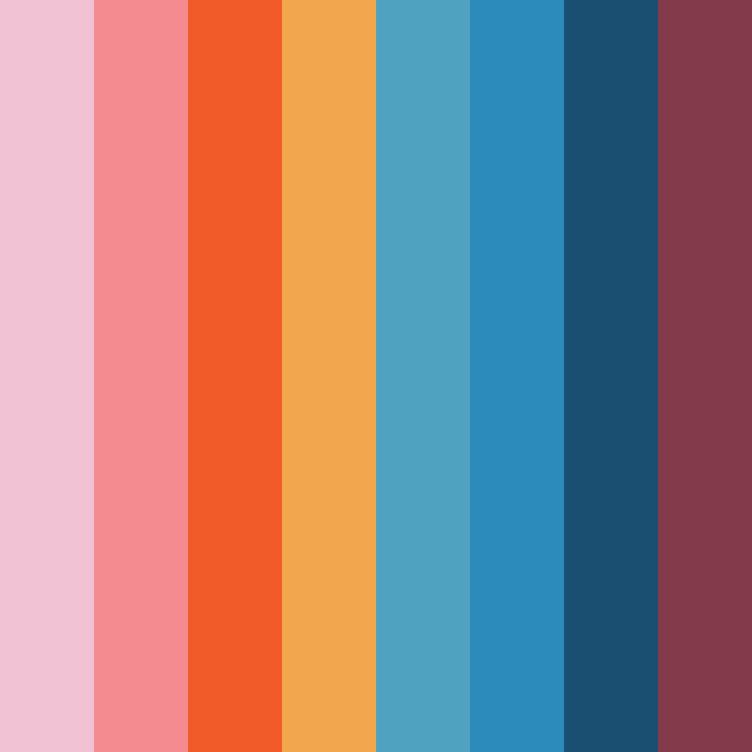 Download blue and red harmony color palette PNG image (square)
