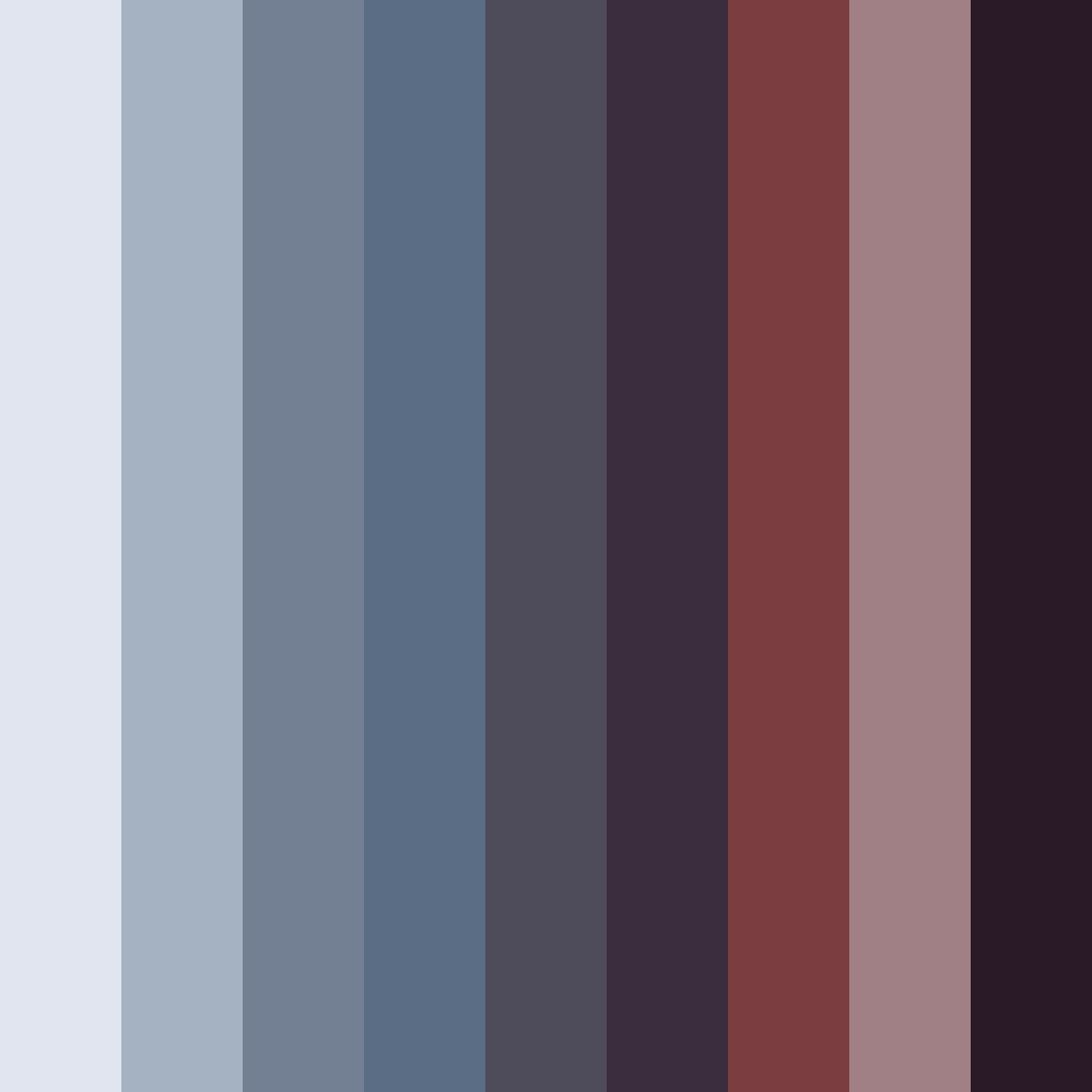 Download dusty blue burgundy color palette PNG image (square)