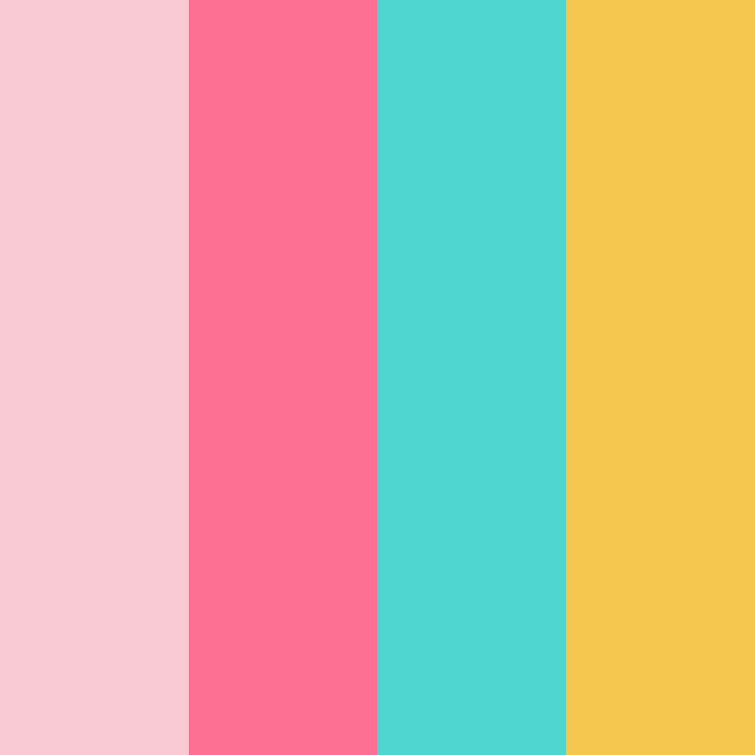 Download cotton candy dreams color palette PNG image (square)