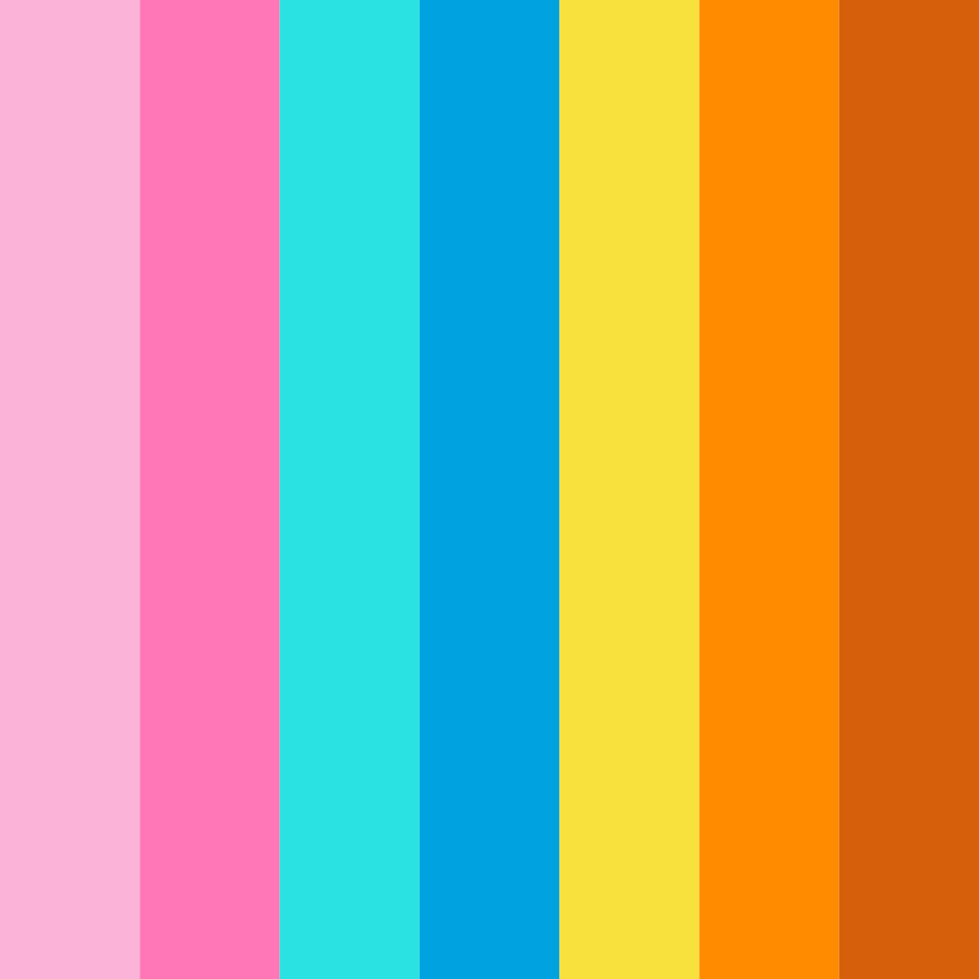 Download cotton candy carnival color palette PNG image (square)