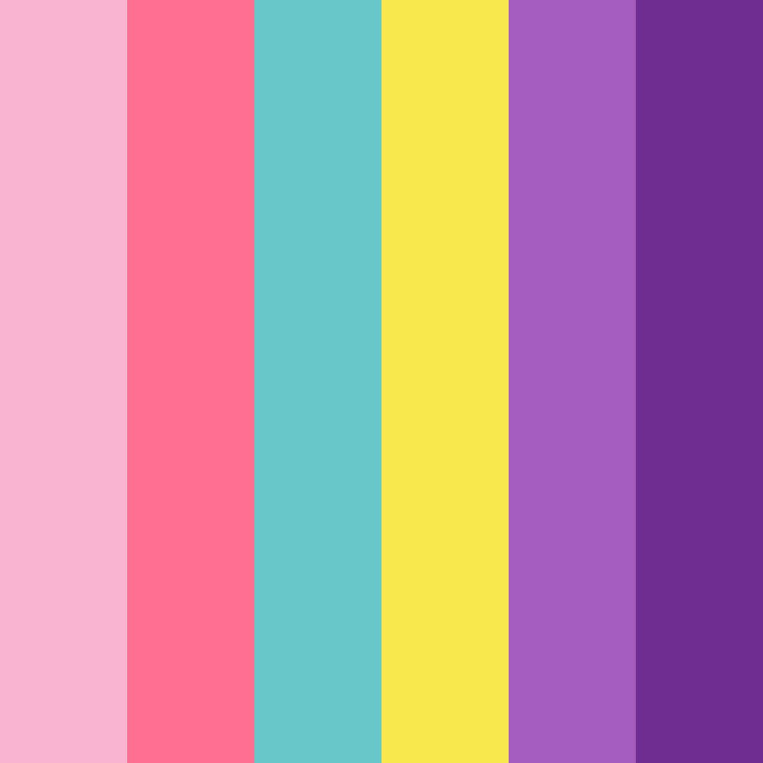 Download cotton candy dreams color palette PNG image (square)