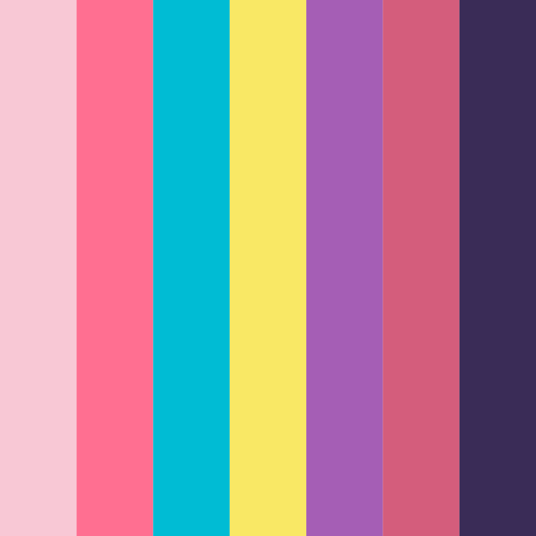 Download cotton candy dreams color palette PNG image (square)