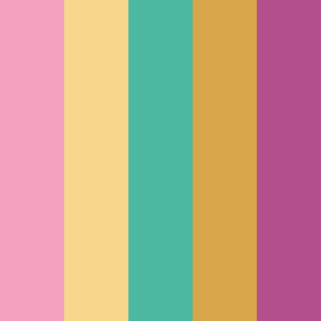 Download teal sunset color palette PNG image (square)