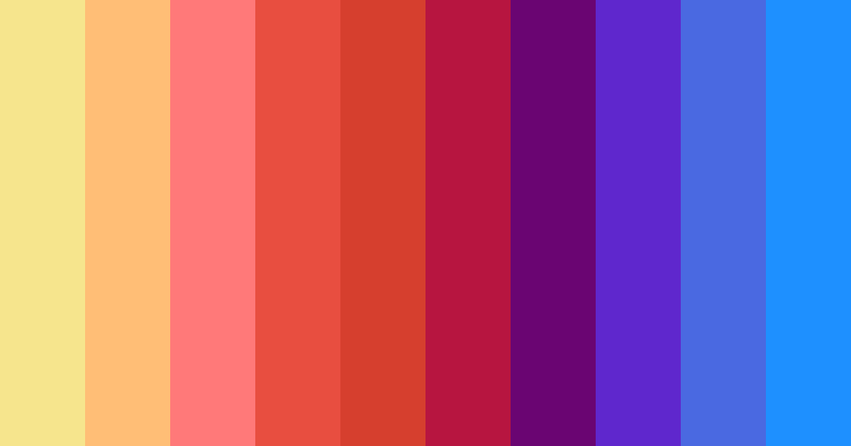 Download vibrant sunset symphony color palette PNG image (landscape)