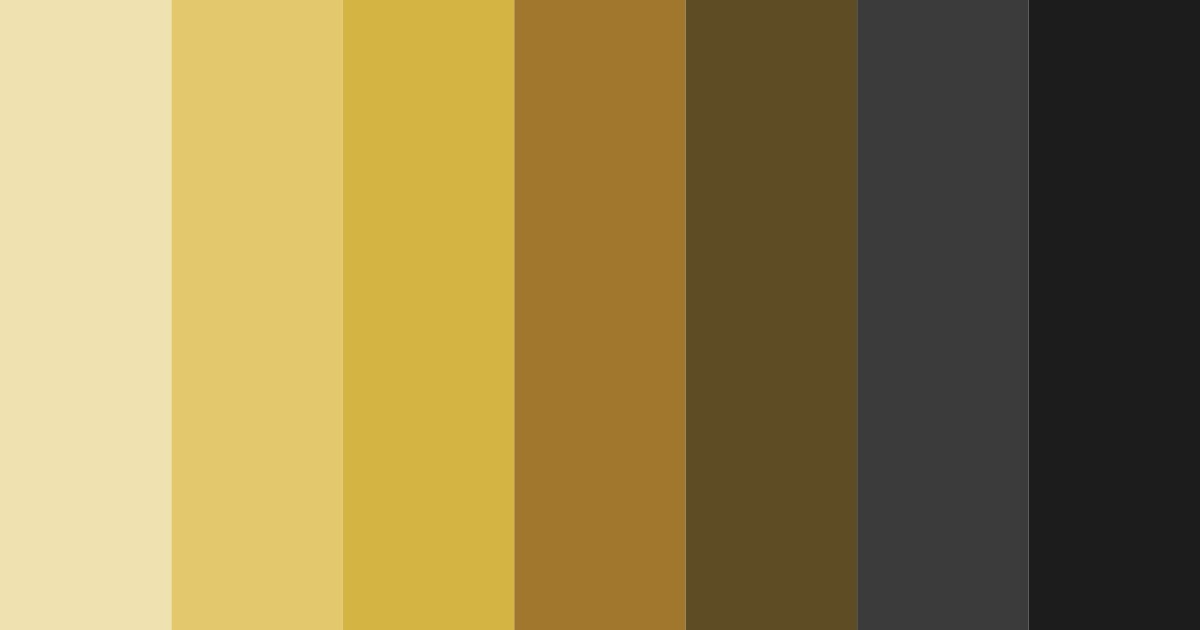 Download shades of yellow color palette PNG image (landscape)