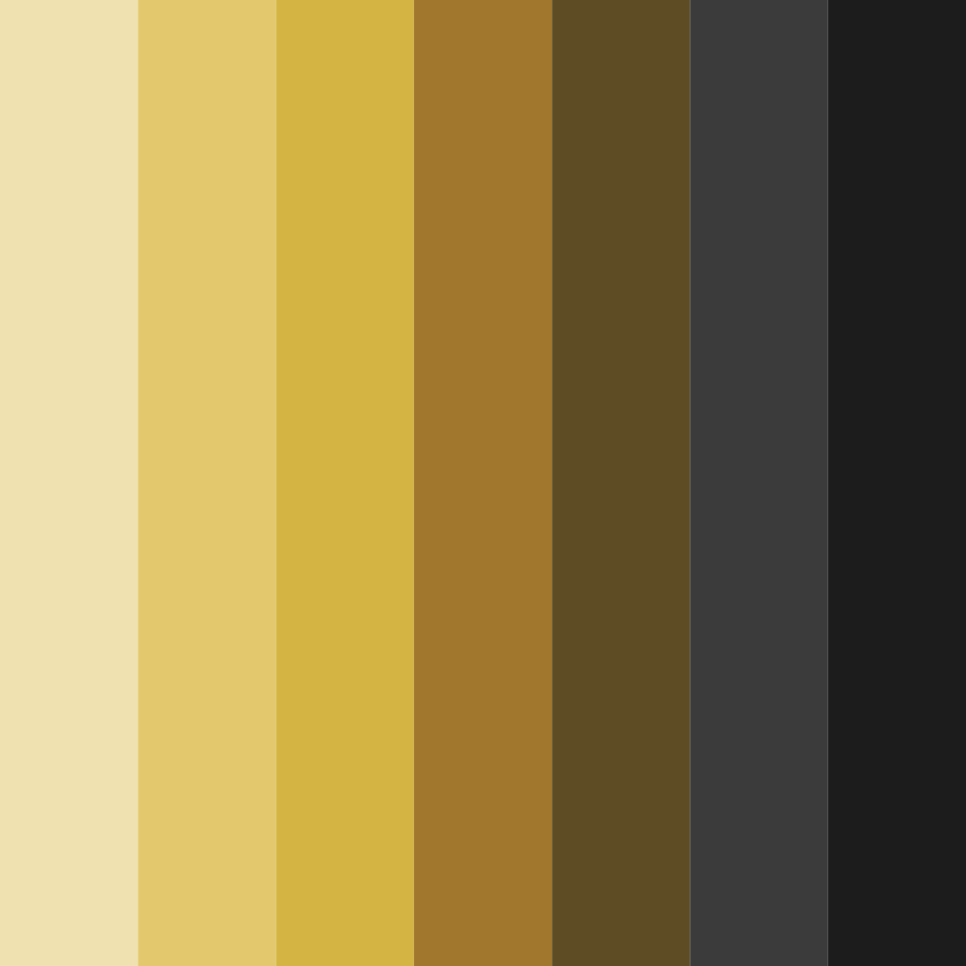 Download shades of yellow color palette PNG image (square)
