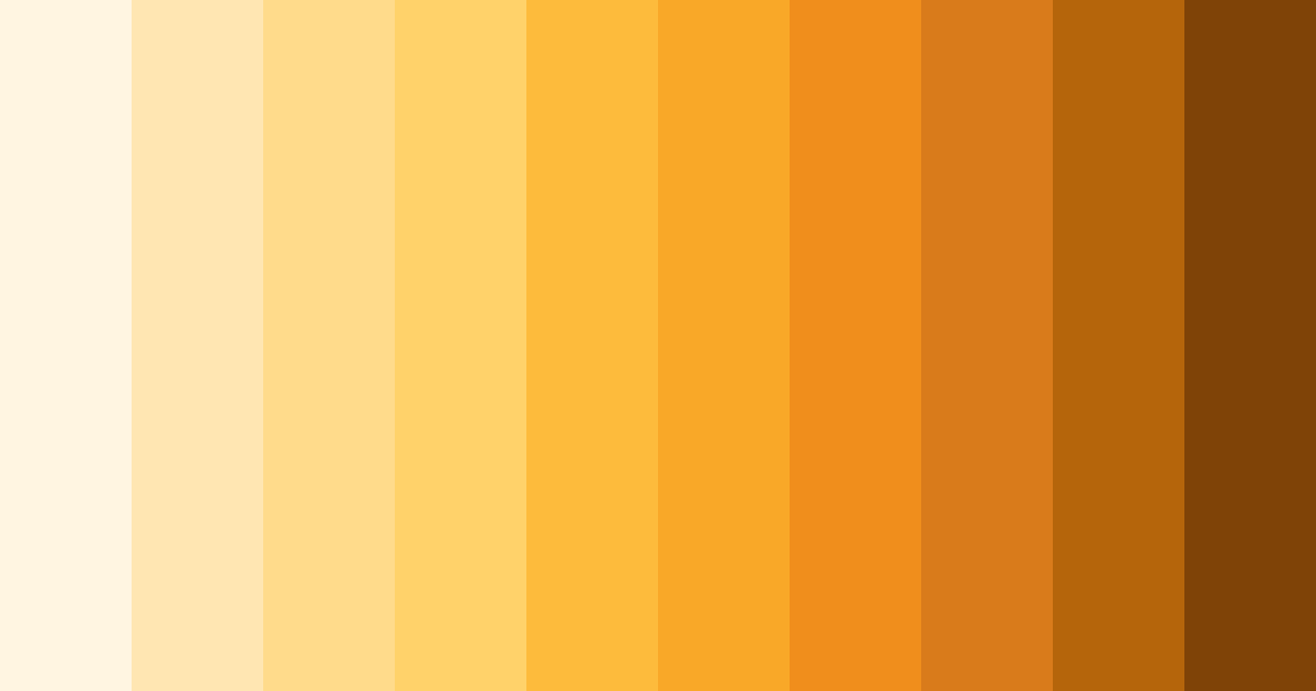 Download creamy sunshine color palette PNG image (landscape)
