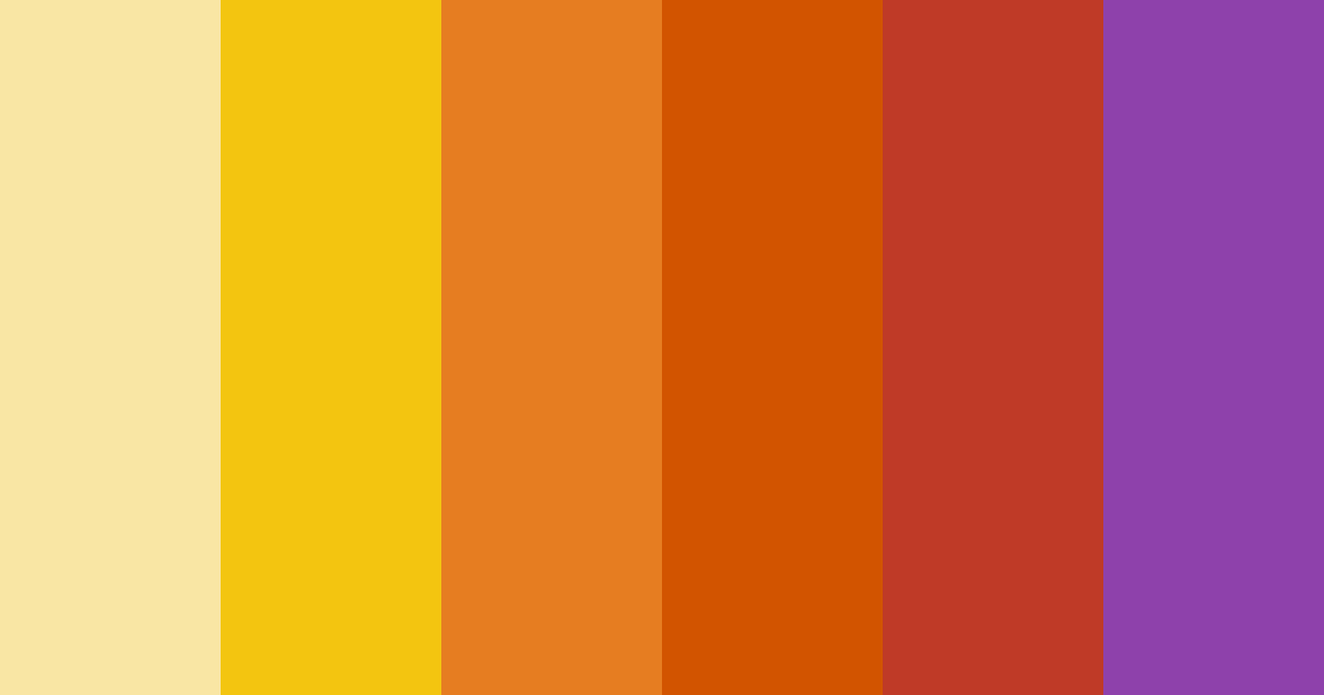 Download vibrant orange color palette PNG image (landscape)