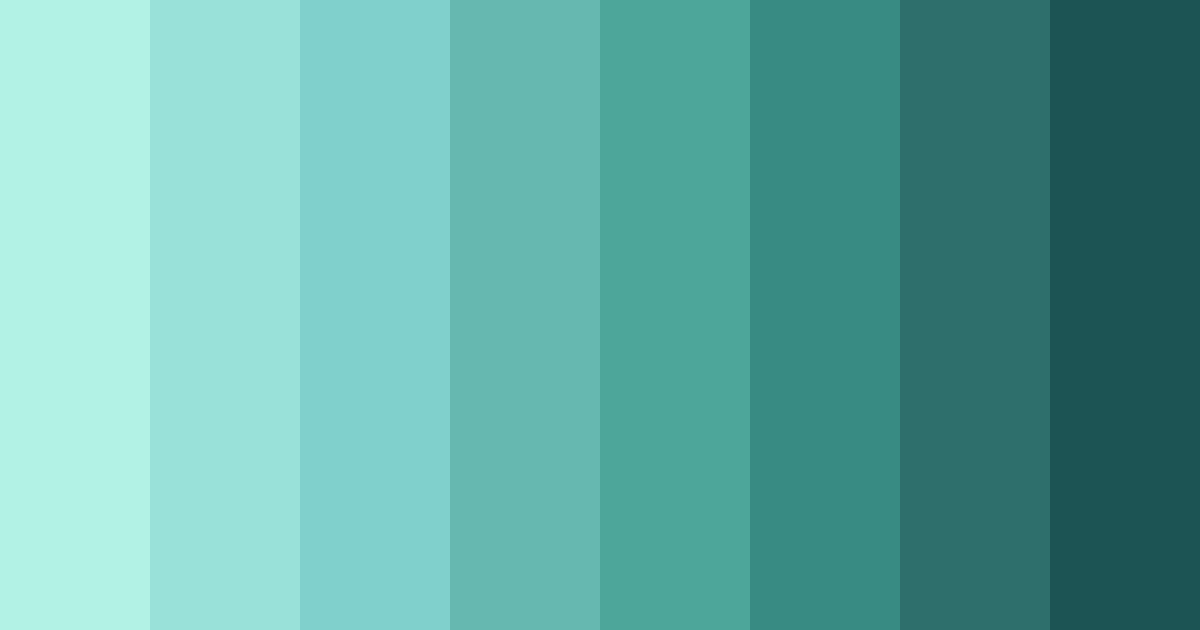 Download oceanic mint symphony color palette PNG image (landscape)