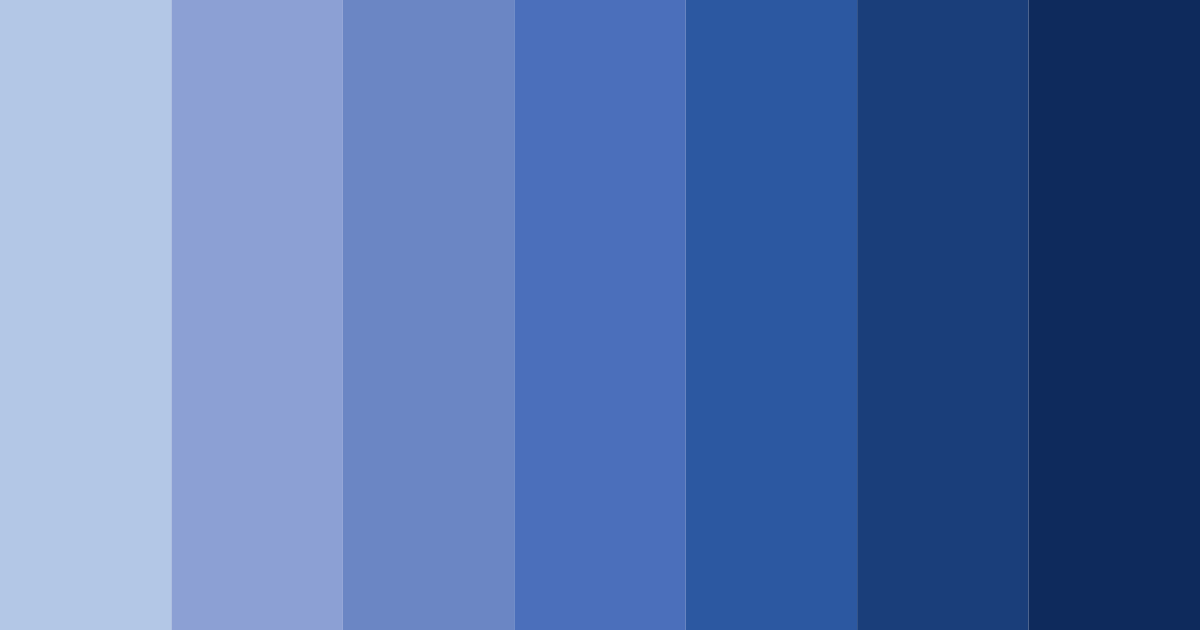 Download shades of indigo color palette PNG image (landscape)