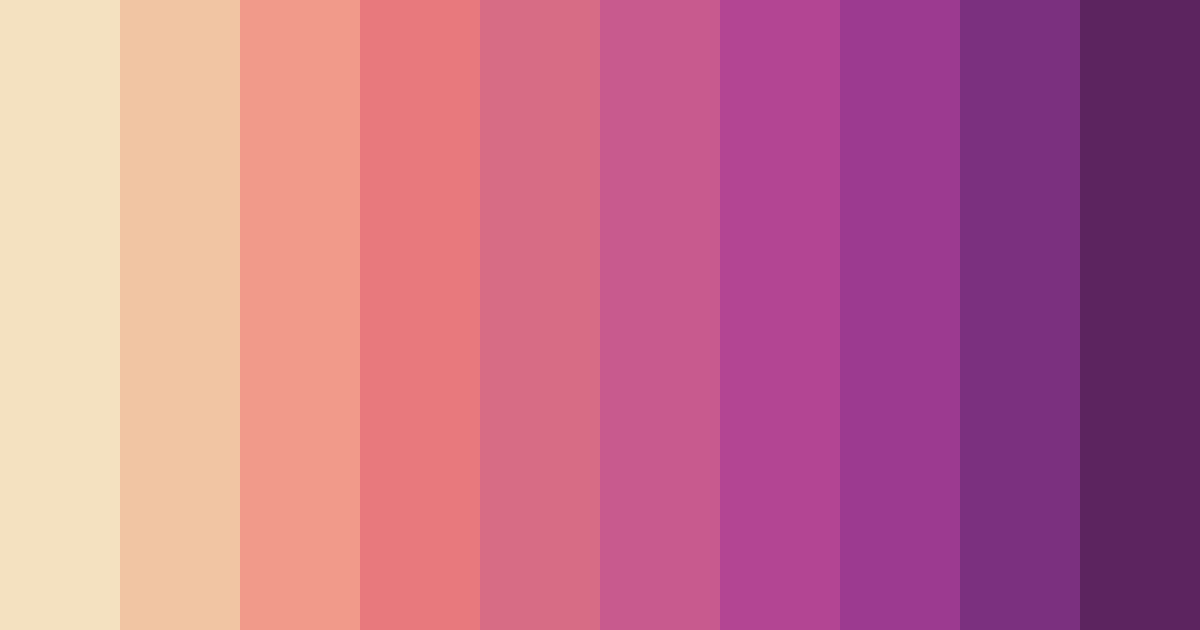 Download blush sunset color palette PNG image (landscape)