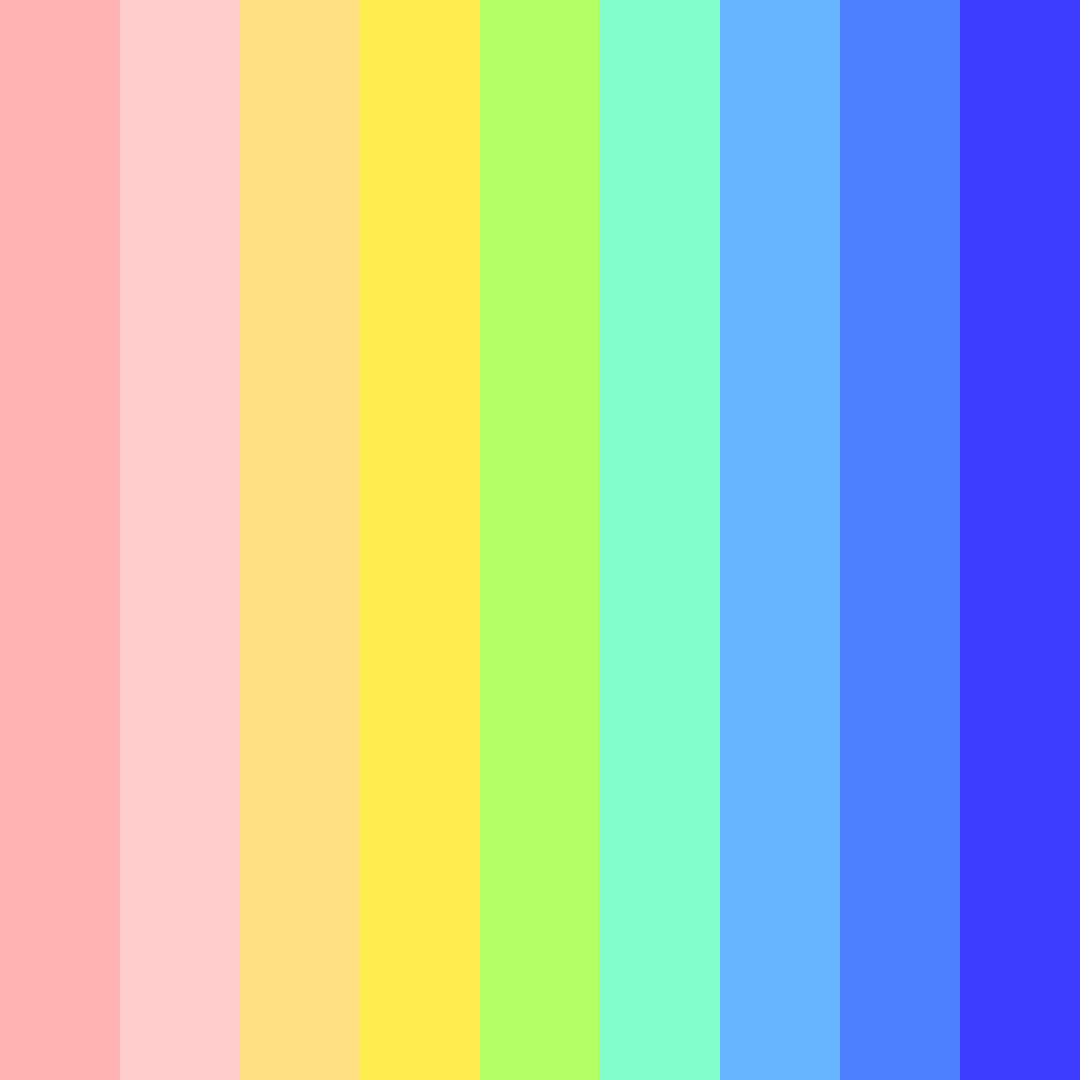 Download vibrant spectrum color palette PNG image (square)