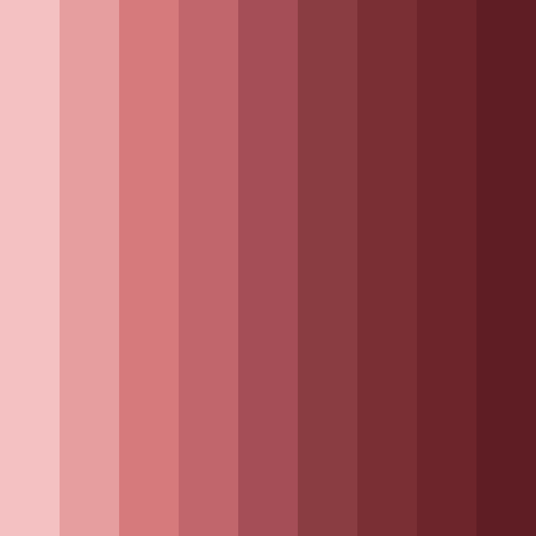 Download shades of red color palette PNG image (square)